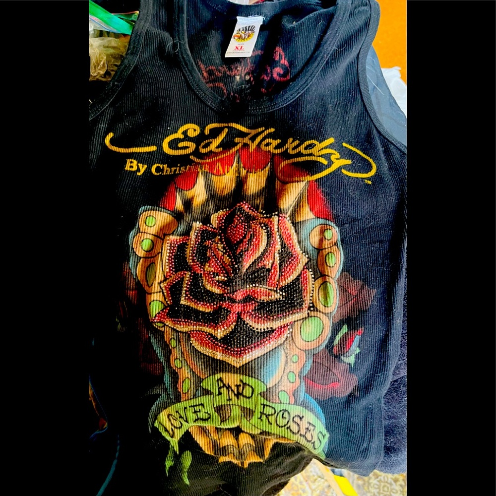 Authentic Ed Hardy Rhinestone Tank Top